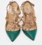 Valentino Vintage Pre-owned Leather heels Green Dames - Thumbnail 3