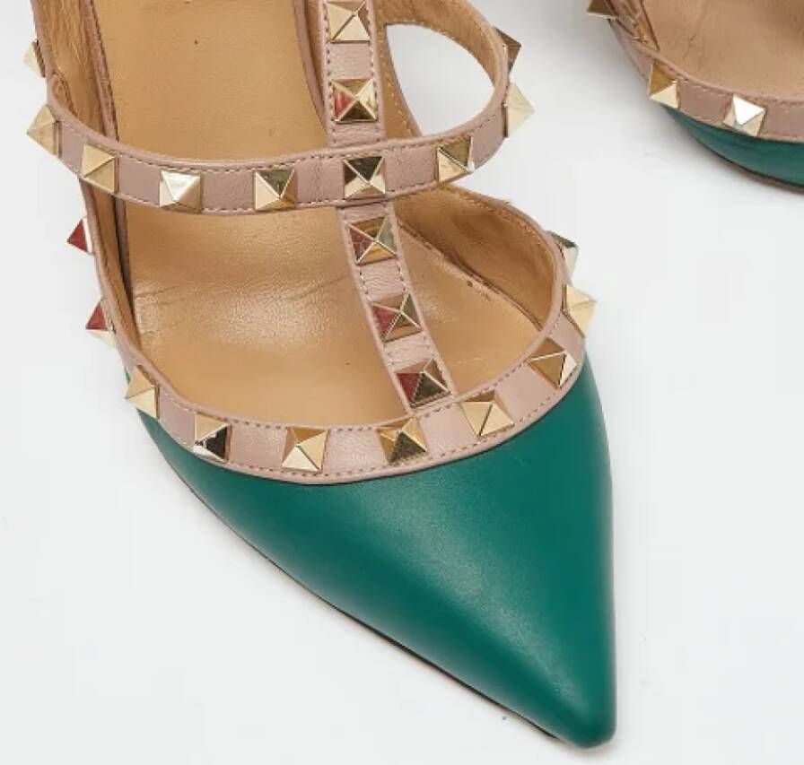 Valentino Vintage Pre-owned Leather heels Green Dames
