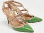 Valentino Vintage Pre-owned Leather heels Green Dames - Thumbnail 4