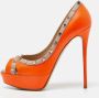 Valentino Vintage Pre-owned Leather heels Orange Dames - Thumbnail 2