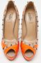 Valentino Vintage Pre-owned Leather heels Orange Dames - Thumbnail 3