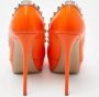 Valentino Vintage Pre-owned Leather heels Orange Dames - Thumbnail 5