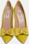 Valentino Vintage Pre-owned Leather heels Yellow Dames - Thumbnail 3