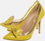 Valentino Vintage Pre-owned Leather heels Yellow Dames - Thumbnail 4