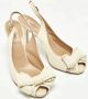 Valentino Vintage Pre-owned Leather sandals Beige Dames - Thumbnail 4