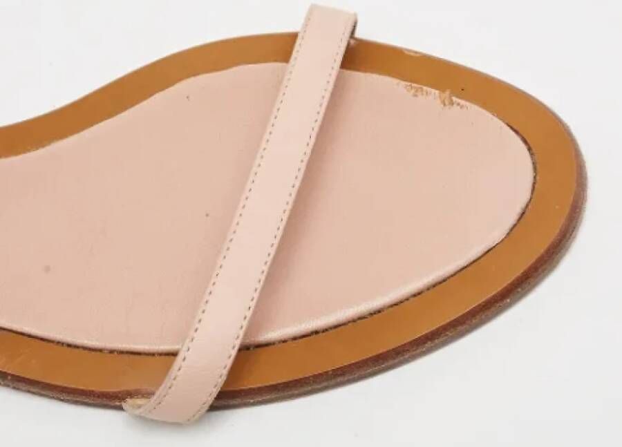 Valentino Vintage Pre-owned Leather sandals Beige Dames