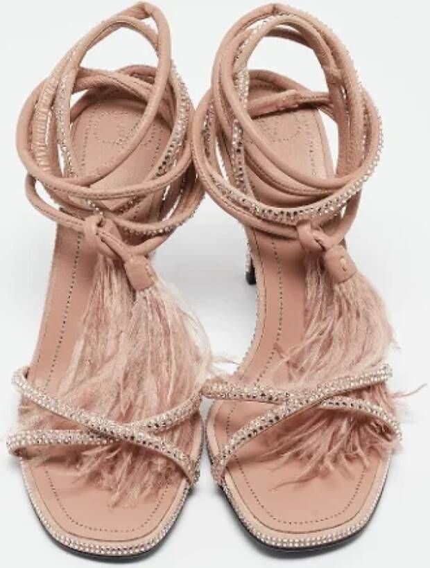 Valentino Vintage Pre-owned Leather sandals Beige Dames