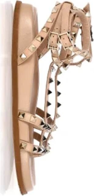 Valentino Vintage Pre-owned Leather sandals Beige Dames