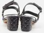 Valentino Vintage Pre-owned Leather sandals Black Dames - Thumbnail 5