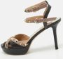 Valentino Vintage Pre-owned Leather sandals Black Dames - Thumbnail 2