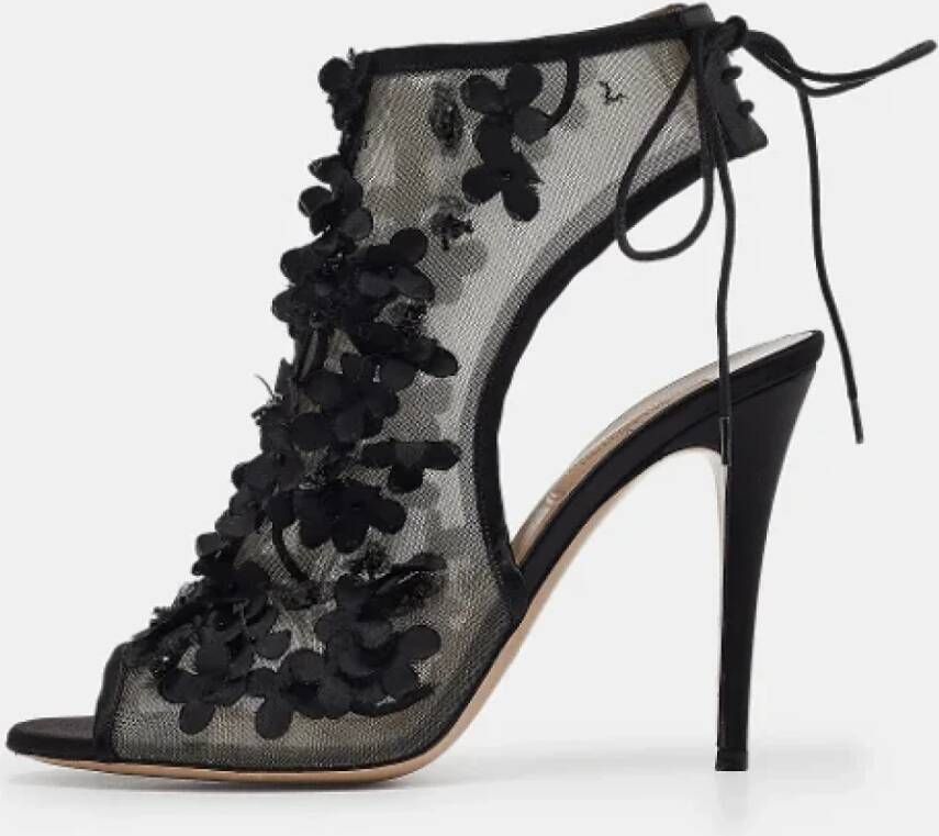 Valentino Vintage Pre-owned Leather sandals Black Dames
