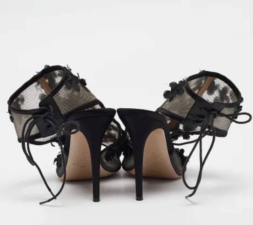 Valentino Vintage Pre-owned Leather sandals Black Dames
