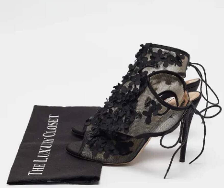 Valentino Vintage Pre-owned Leather sandals Black Dames
