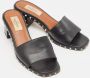 Valentino Vintage Pre-owned Leather sandals Black Dames - Thumbnail 4