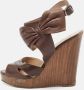 Valentino Vintage Pre-owned Leather sandals Brown Dames - Thumbnail 2