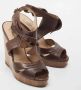 Valentino Vintage Pre-owned Leather sandals Brown Dames - Thumbnail 4