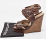 Valentino Vintage Pre-owned Leather sandals Brown Dames - Thumbnail 9