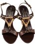 Valentino Vintage Pre-owned Leather sandals Brown Dames - Thumbnail 2