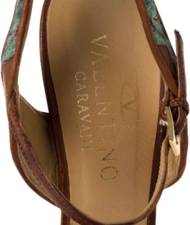 Valentino Vintage Pre-owned Leather sandals Brown Dames