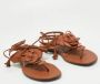 Valentino Vintage Pre-owned Leather sandals Brown Dames - Thumbnail 4