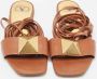 Valentino Vintage Pre-owned Leather sandals Brown Dames - Thumbnail 3