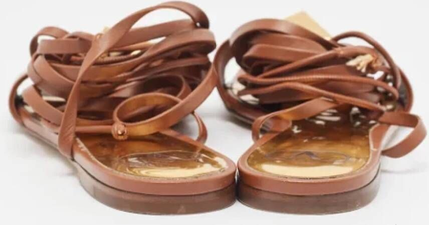 Valentino Vintage Pre-owned Leather sandals Brown Dames