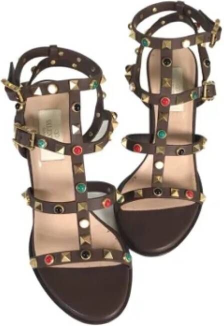Valentino Vintage Pre-owned Leather sandals Brown Dames
