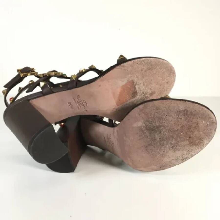 Valentino Vintage Pre-owned Leather sandals Brown Dames