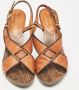 Valentino Vintage Pre-owned Leather sandals Brown Dames - Thumbnail 2