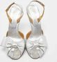 Valentino Vintage Pre-owned Leather sandals Gray Dames - Thumbnail 3