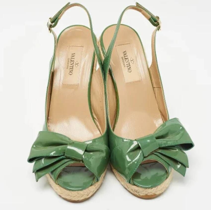 Valentino Vintage Pre-owned Leather sandals Green Dames