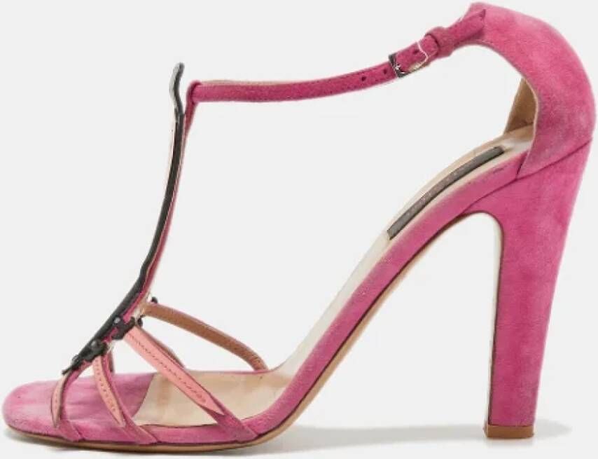 Valentino Vintage Pre-owned Leather sandals Pink Dames