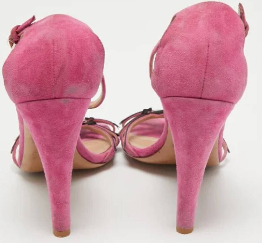 Valentino Vintage Pre-owned Leather sandals Pink Dames