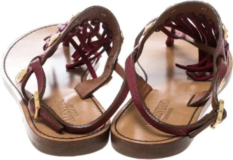 Valentino Vintage Pre-owned Leather sandals Red Dames