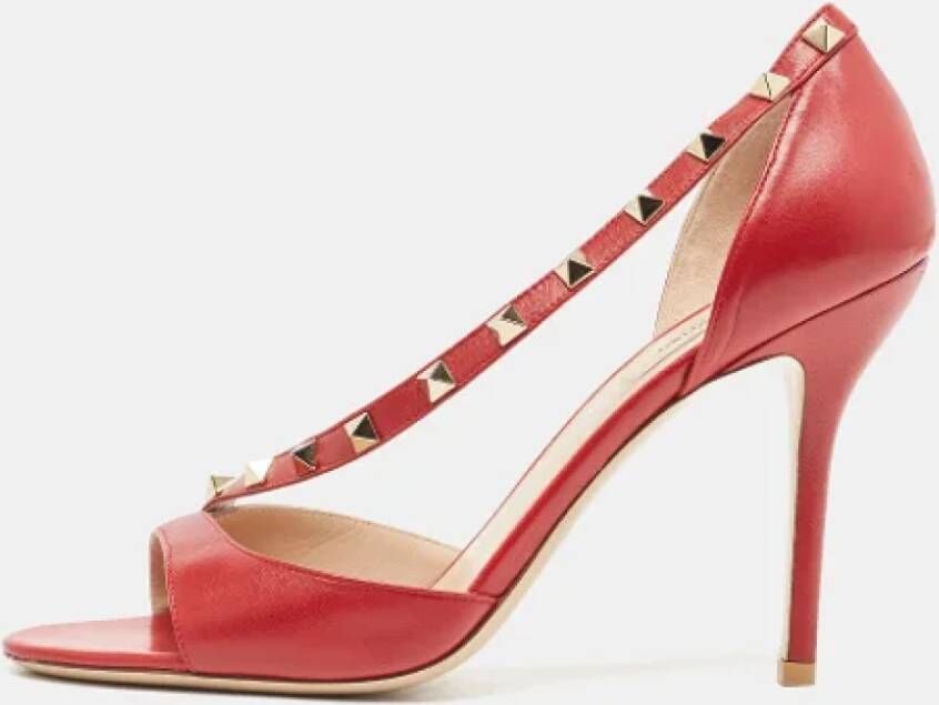 Valentino Vintage Pre-owned Leather sandals Red Dames