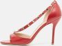 Valentino Vintage Pre-owned Leather sandals Red Dames - Thumbnail 2