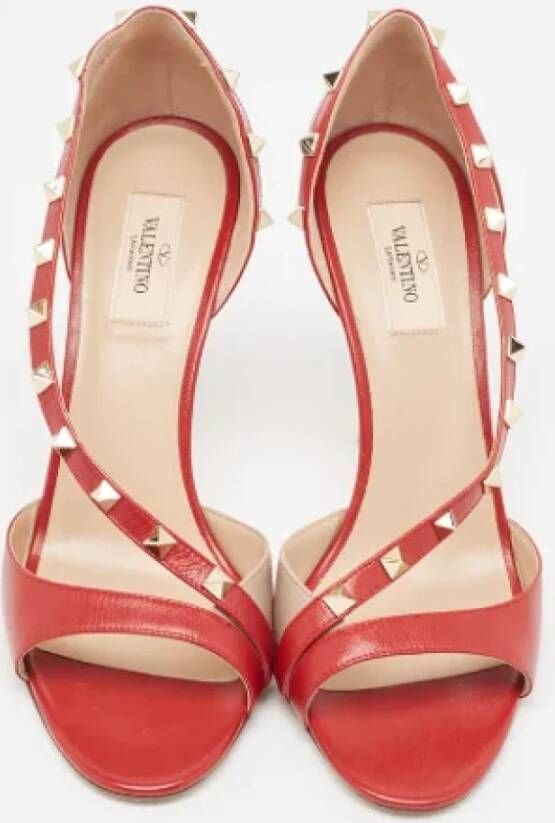 Valentino Vintage Pre-owned Leather sandals Red Dames