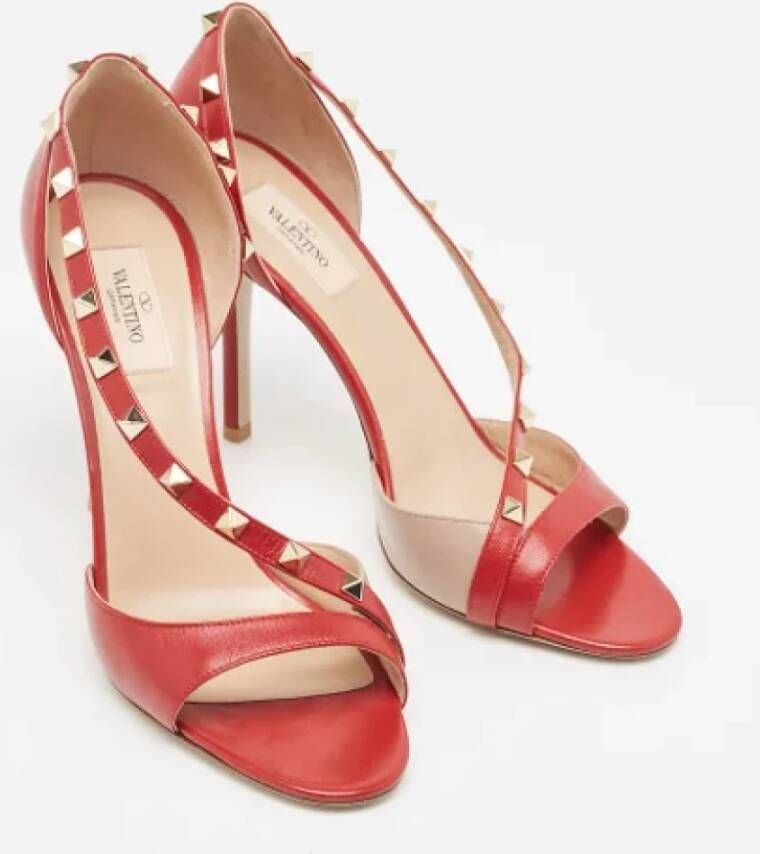 Valentino Vintage Pre-owned Leather sandals Red Dames