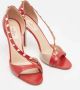 Valentino Vintage Pre-owned Leather sandals Red Dames - Thumbnail 4