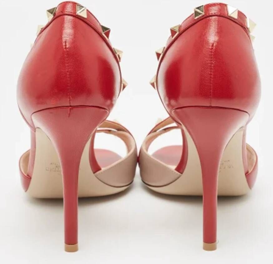 Valentino Vintage Pre-owned Leather sandals Red Dames