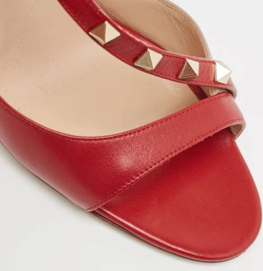 Valentino Vintage Pre-owned Leather sandals Red Dames