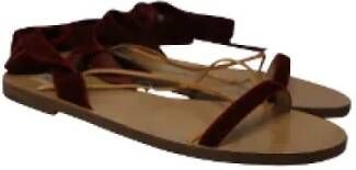 Valentino Vintage Pre-owned Leather sandals Red Dames