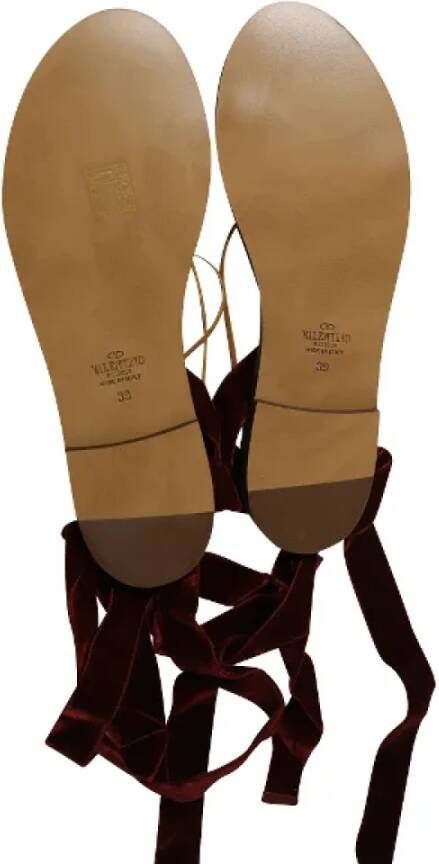 Valentino Vintage Pre-owned Leather sandals Red Dames