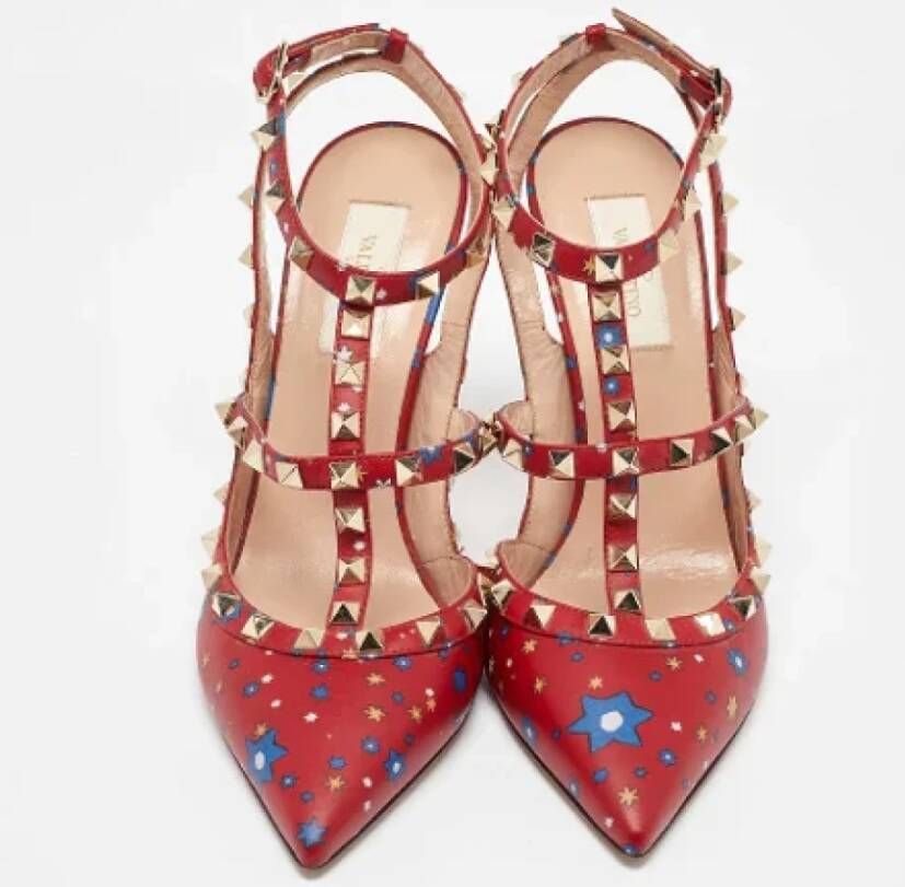 Valentino Vintage Pre-owned Leather sandals Red Dames