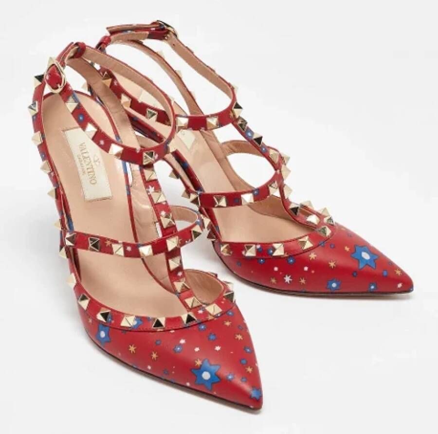 Valentino Vintage Pre-owned Leather sandals Red Dames