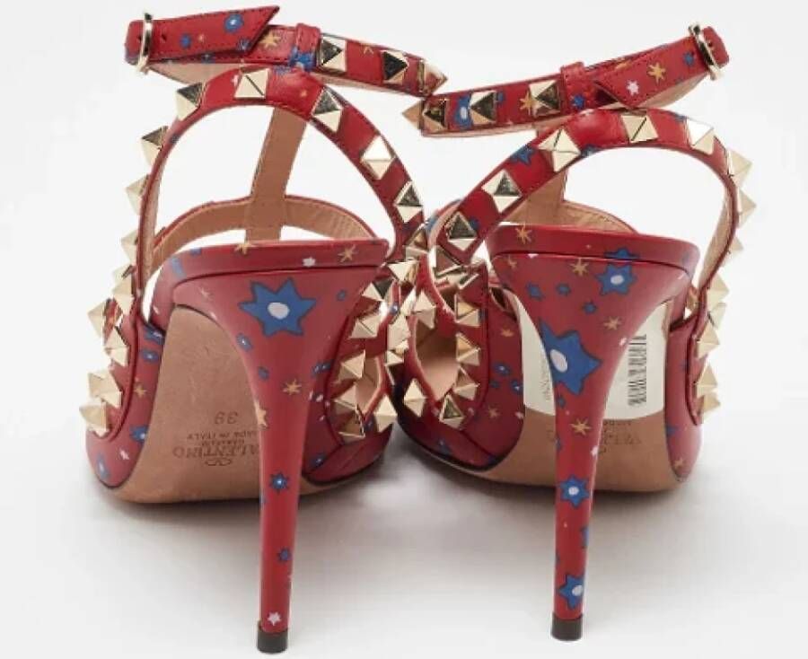 Valentino Vintage Pre-owned Leather sandals Red Dames