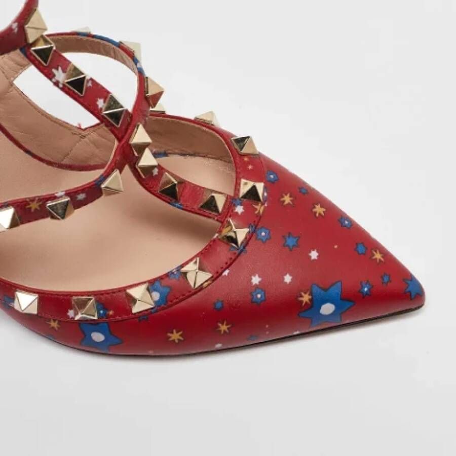 Valentino Vintage Pre-owned Leather sandals Red Dames