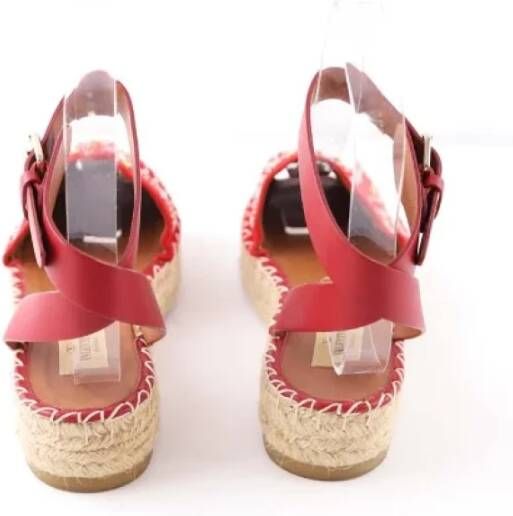 Valentino Vintage Pre-owned Leather sandals Red Dames