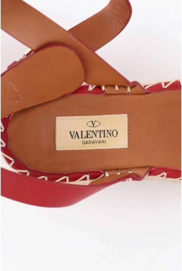 Valentino Vintage Pre-owned Leather sandals Red Dames