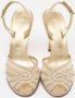 Valentino Vintage Pre-owned Leather sandals Yellow Dames - Thumbnail 3